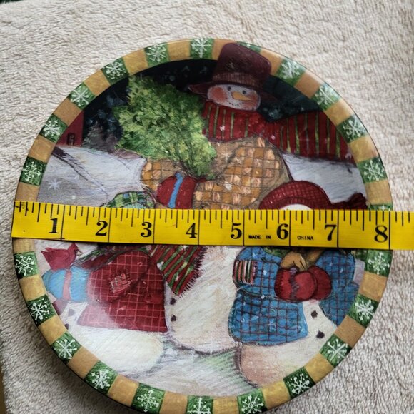 Set of 4 Certified International Susan Winget Christmas salad plates GUC - Picture 10 of 10